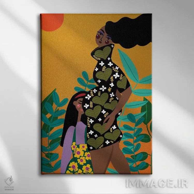 تابلو دکوراتیو ارتباط ابدی اثر باورا راژین - نمای روبهرو روی دیوار