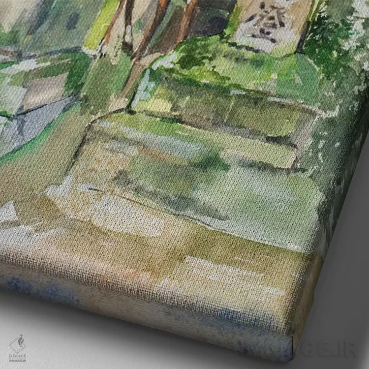 تابلو کلاسیک پاییز اثر هلن دوبروویچ - نمای نزدیک بافت بوم