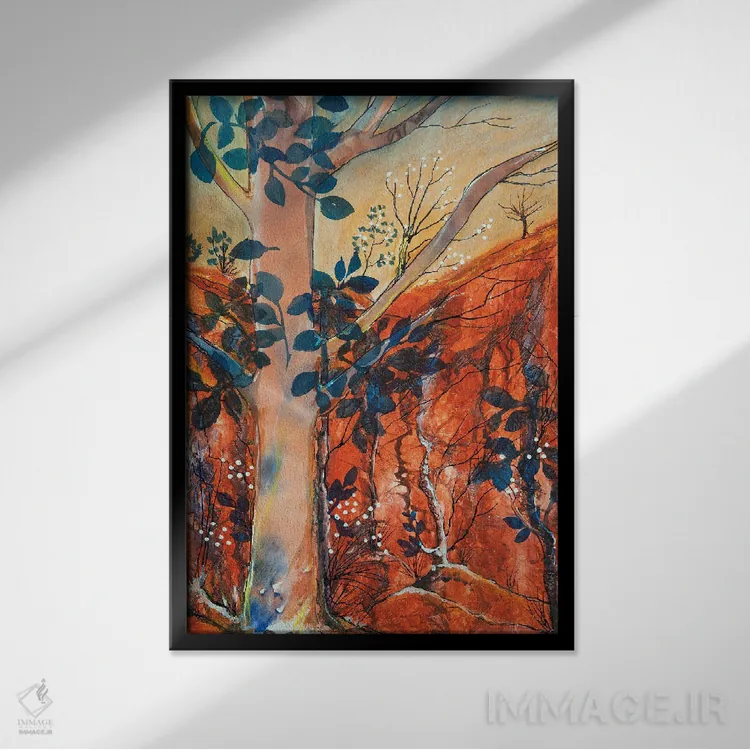 تابلو کلاسیک منظره تپه شکسته اثر هلن دوبروویچ - نمای قابدار مشکی
