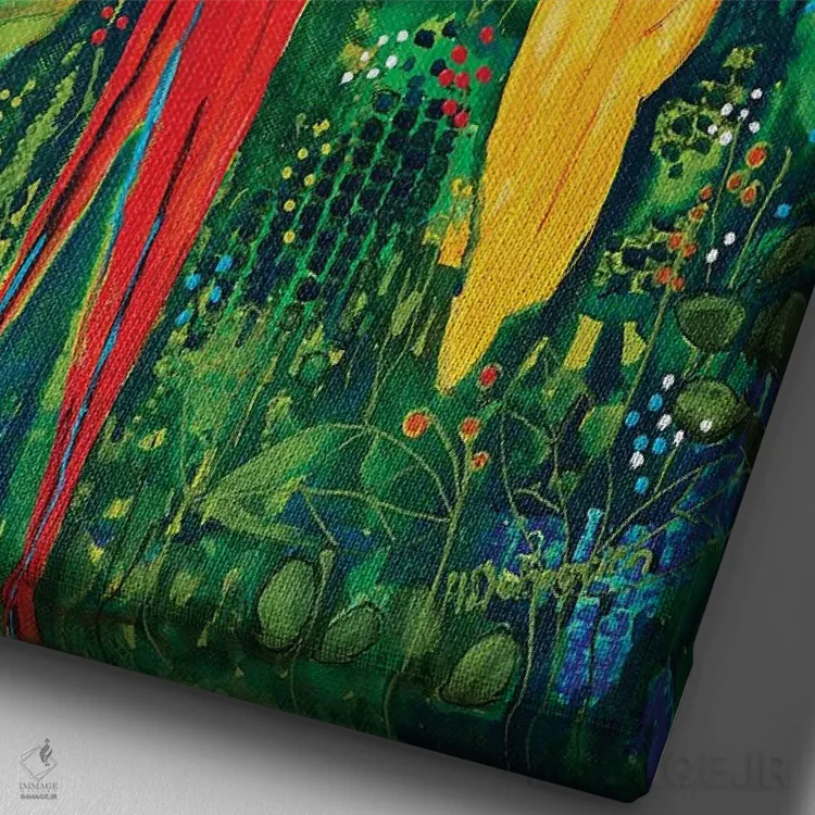 تابلو کلاسیک بوسه صبحگاهی اثر هلن دوبروویچ - نمای نزدیک بافت بوم