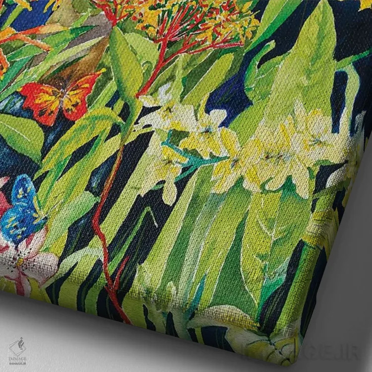 تابلو کلاسیک شب استوایی اثر هلن دوبروویچ - نمای نزدیک بافت بوم