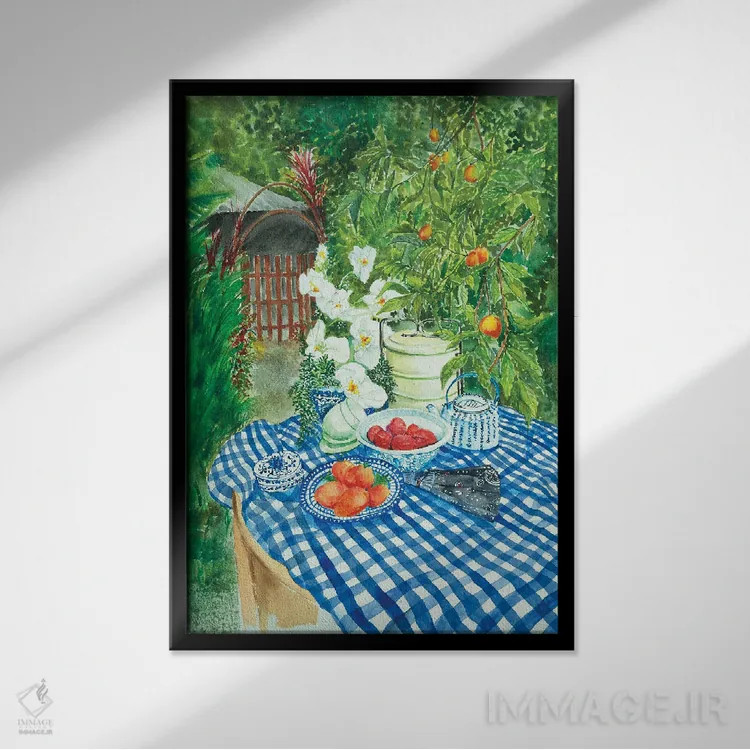 تابلو کلاسیک پیک نیک در کامپونگ اثر هلن دوبروویچ - نمای قابدار مشکی