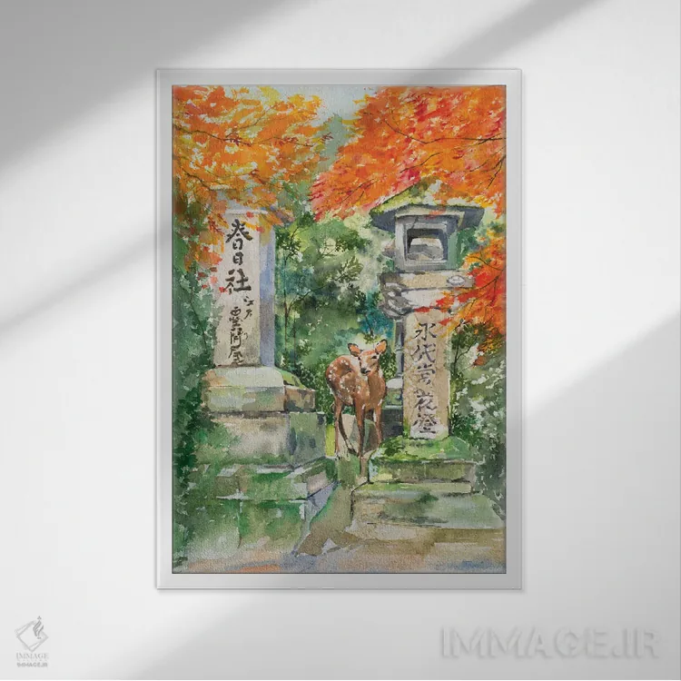 تابلو کلاسیک پاییز اثر هلن دوبروویچ - نمای قابدار سفید