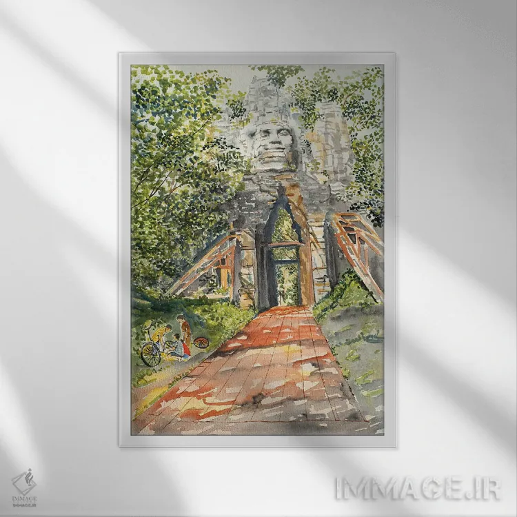 تابلو کلاسیک در سایه ها اثر هلن دوبروویچ - نمای قابدار سفید