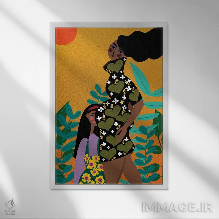 تابلو دکوراتیو ارتباط ابدی اثر باورا راژین - نمای قابدار سفید