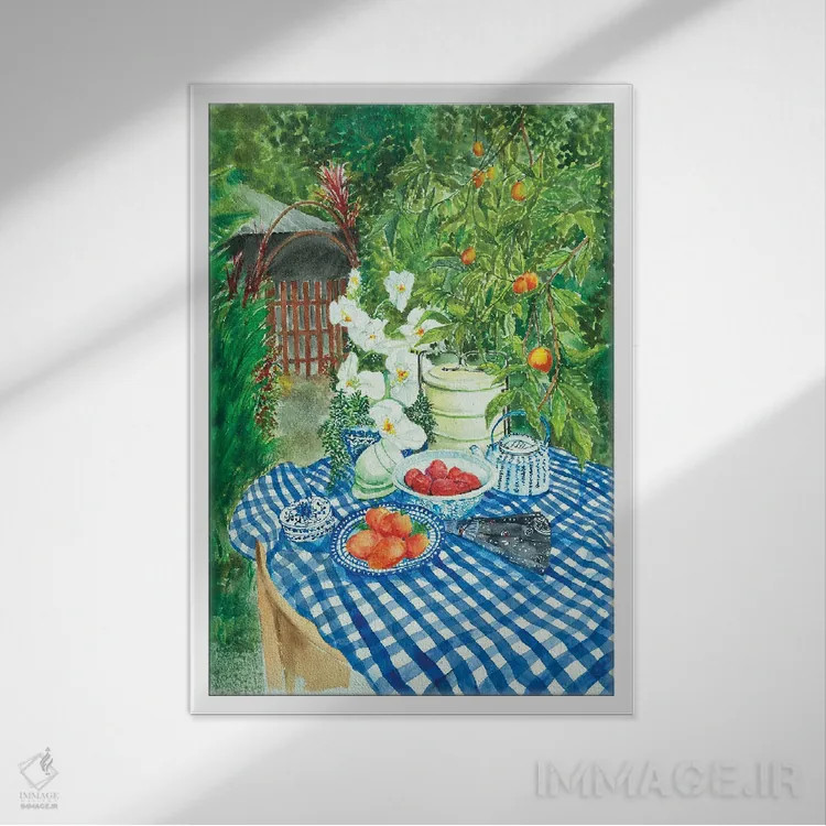 تابلو کلاسیک پیک نیک در کامپونگ اثر هلن دوبروویچ - نمای قابدار سفید