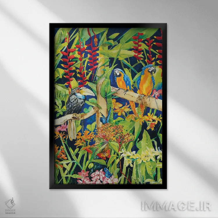 تابلو کلاسیک شب استوایی اثر هلن دوبروویچ - نمای قابدار مشکی