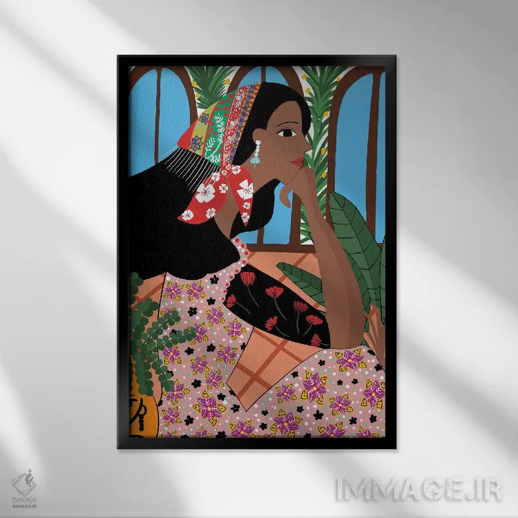 تابلو دکوراتیو خیال پردازی اثر باورا راژین - نمای قابدار مشکی