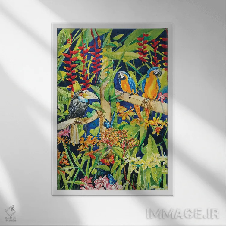 تابلو کلاسیک شب استوایی اثر هلن دوبروویچ - نمای قابدار سفید