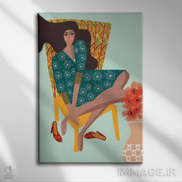 تابلو دکوراتیو تنهایی اثر باورا راژین - نمای روبهرو روی دیوار