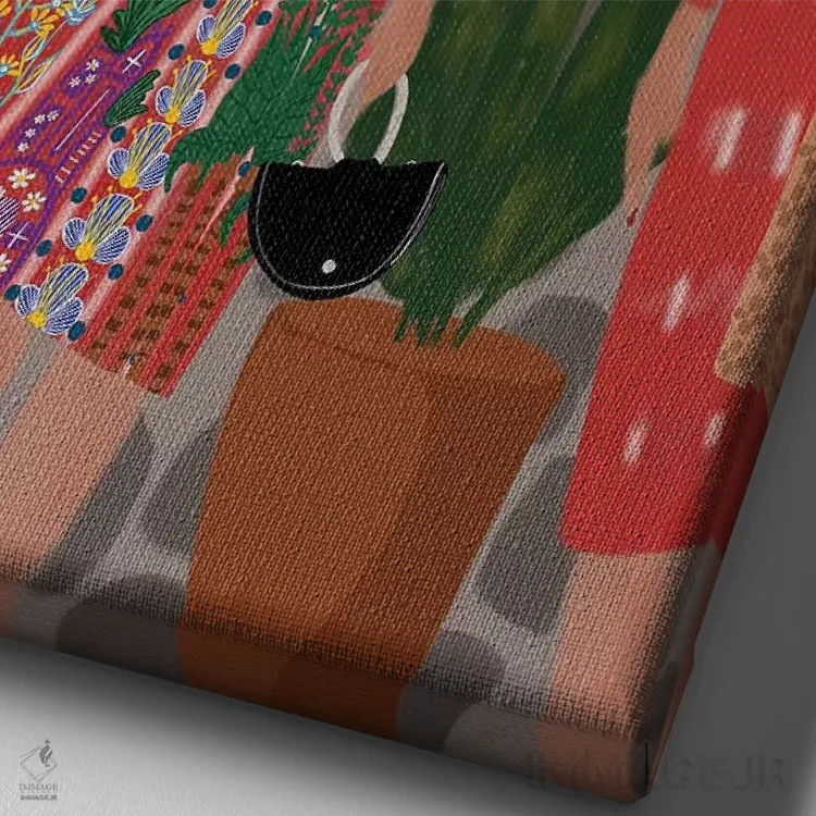تابلو دکوراتیو خیابانی در سویا اثر باورا راژین - نمای نزدیک بافت بوم