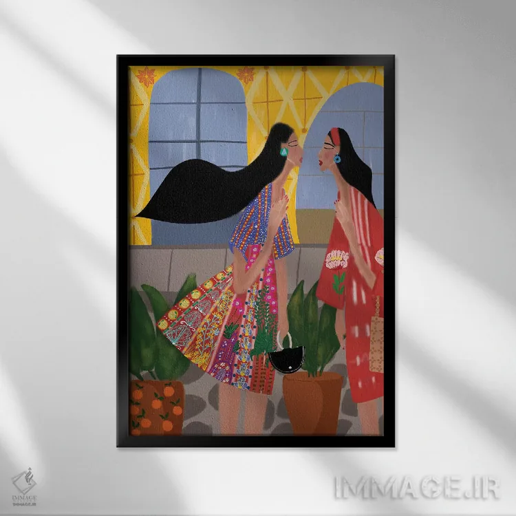 تابلو دکوراتیو خیابانی در سویا اثر باورا راژین - نمای قابدار مشکی