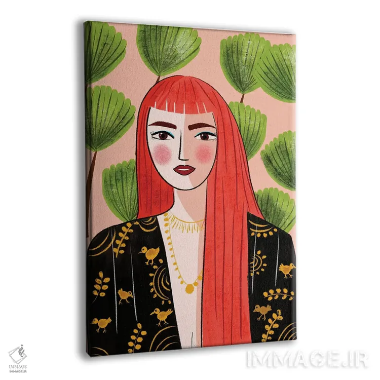 تابلو دکوراتیو پرتره ای از یک موقرمز اثر باورا راژین - نمای پرسپکتیو محصول