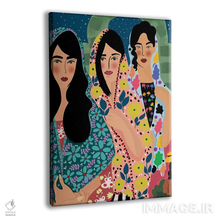 تابلو دکوراتیو دل های شورشی اثر باورا راژین - نمای پرسپکتیو محصول