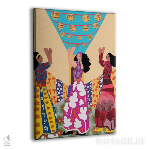 تابلو دکوراتیو رقص خیابانی اثر باورا راژین - نمای پرسپکتیو محصول