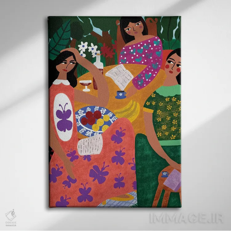 تابلو دکوراتیو باشگاه کتاب تابستانه اثر باورا راژین - نمای روبهرو روی دیوار