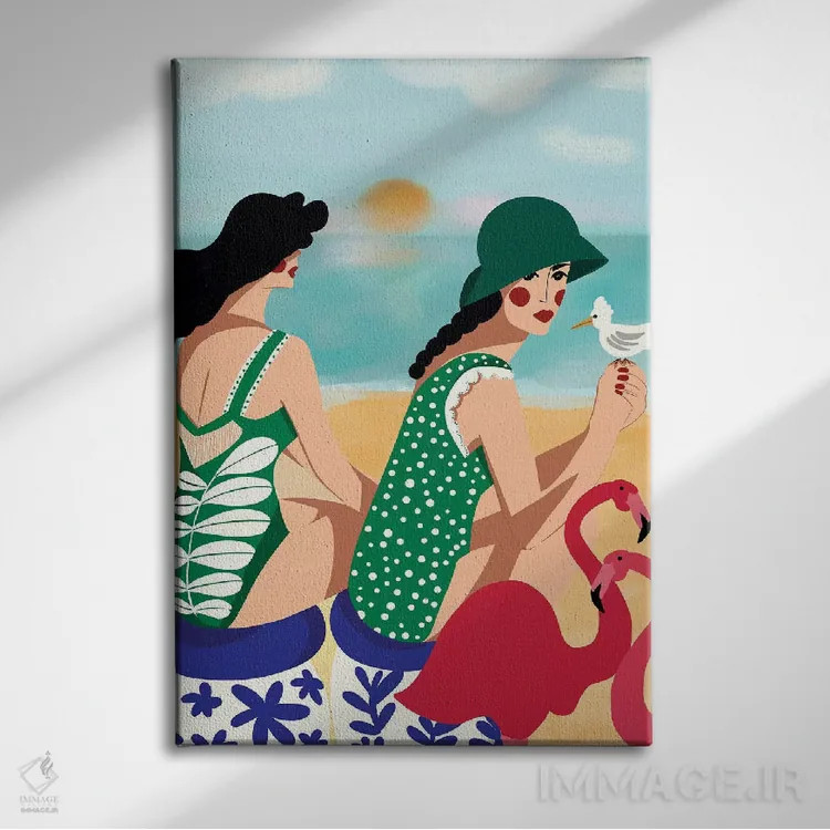تابلو دکوراتیو عشق تابستانی اثر باورا راژین - نمای روبهرو روی دیوار