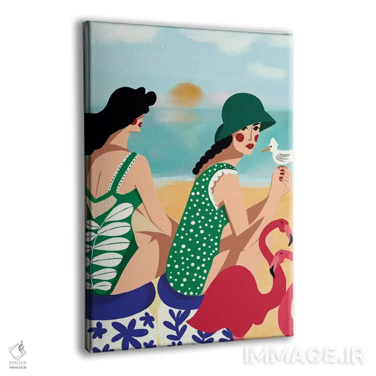 تابلو دکوراتیو عشق تابستانی اثر باورا راژین - نمای پرسپکتیو محصول