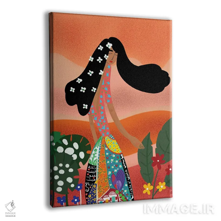 تابلو دکوراتیو عروس یاسمین اثر باورا راژین - نمای پرسپکتیو محصول