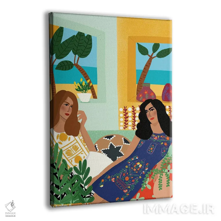 تابلو دکوراتیو گفت وگوی ساحلی اثر باورا راژین - نمای پرسپکتیو محصول