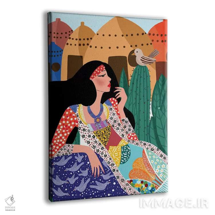 تابلو دکوراتیو ملکه کندو اثر باورا راژین - نمای پرسپکتیو محصول