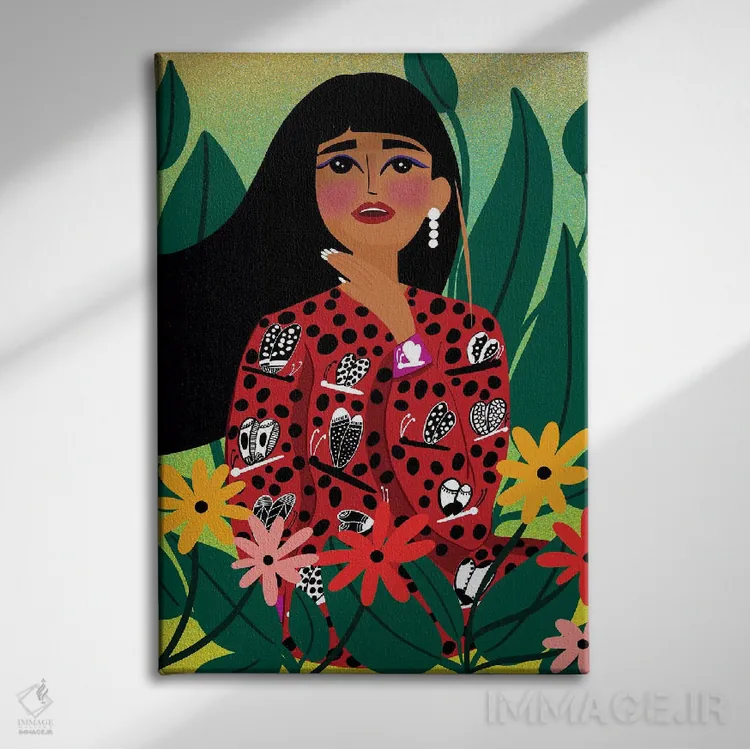 تابلو دکوراتیو روح جوان اثر باورا راژین - نمای روبهرو روی دیوار