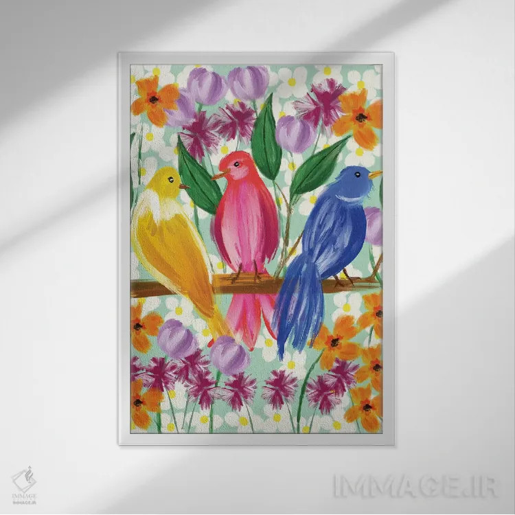 تابلو دکوراتیو پچ پچ اثر باورا راژین - نمای قابدار سفید