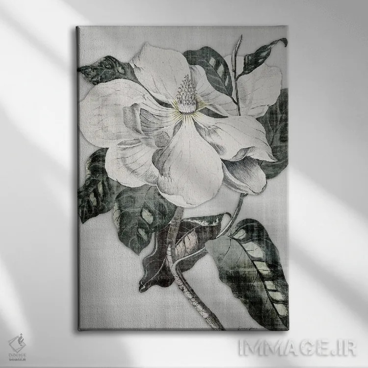 تابلو مینیمال مگنولیای جنوبی ۱ اثر دنیس براون - نمای روبهرو روی دیوار
