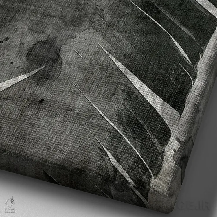 تابلو مینیمال بیان نخل ۷ اثر دنیس براون - نمای نزدیک بافت بوم