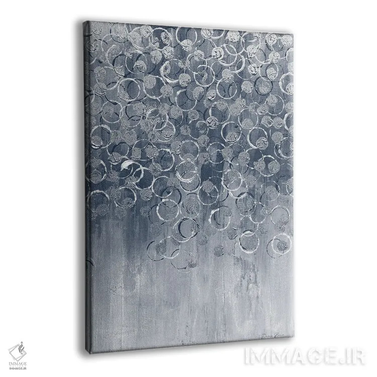 تابلو انتزاعی آبی زیبا ۲ اثر دنیس براون - نمای پرسپکتیو محصول