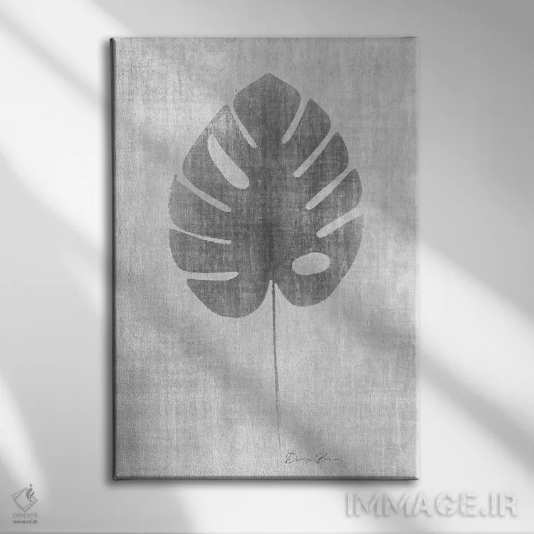 تابلو مینیمال نخل با سایه های توناژ ۴ اثر دنیس براون - نمای روبهرو روی دیوار