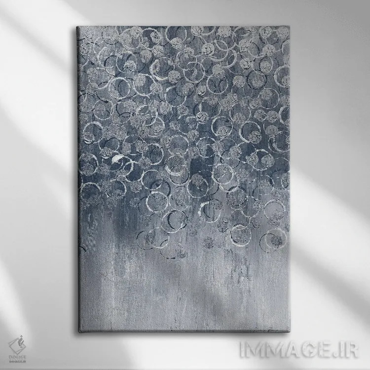 تابلو انتزاعی آبی زیبا ۲ اثر دنیس براون - نمای روبهرو روی دیوار