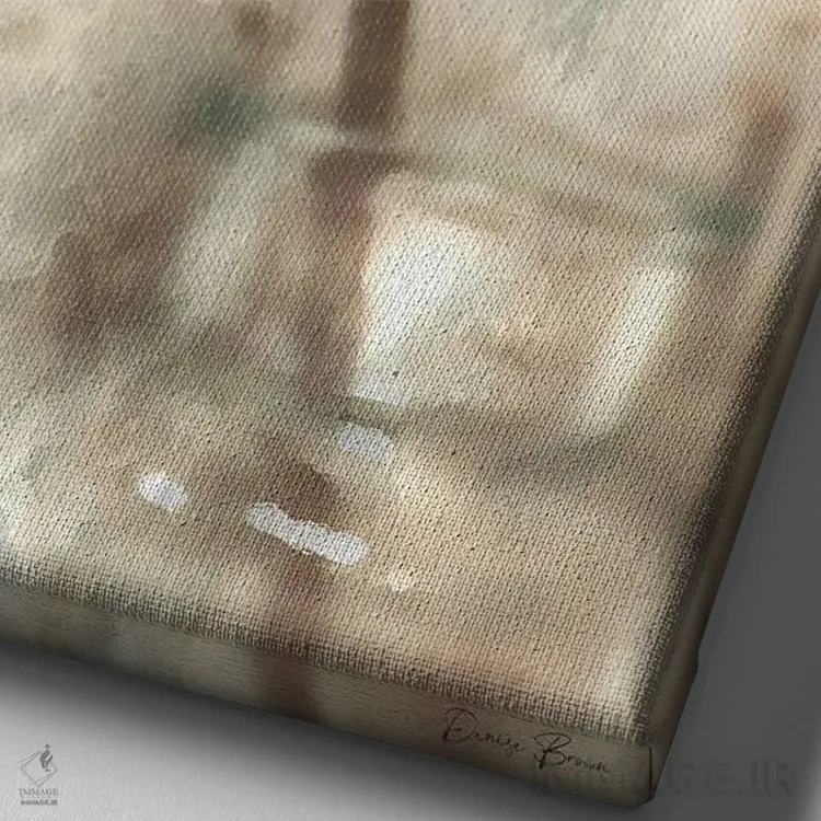 تابلو دکوراتیو مگنولیا ۲ اثر دنیس براون - نمای نزدیک بافت بوم