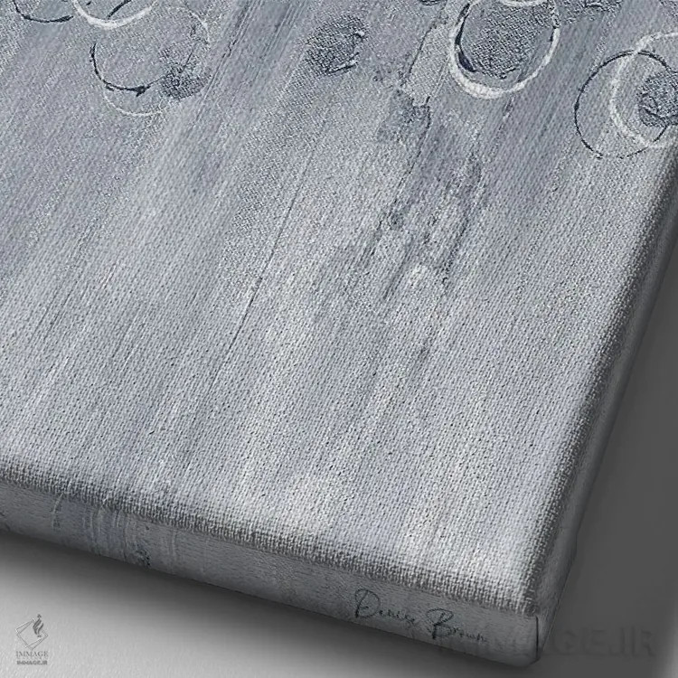 تابلو انتزاعی آبی زیبا ۲ اثر دنیس براون - نمای نزدیک بافت بوم