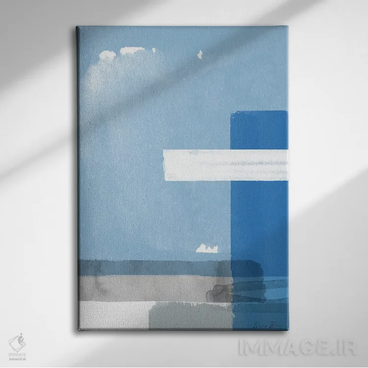 تابلو انتزاعی سفر اثر دنیس براون - نمای روبهرو روی دیوار