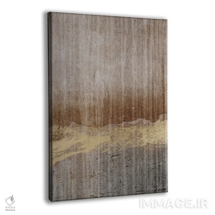 تابلو مینیمال متالیک مدرن اثر دنیس براون - نمای پرسپکتیو محصول