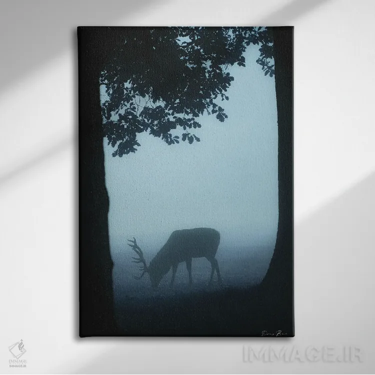 تابلو دکوراتیو چراییدن اثر دنیس براون - نمای روبهرو روی دیوار