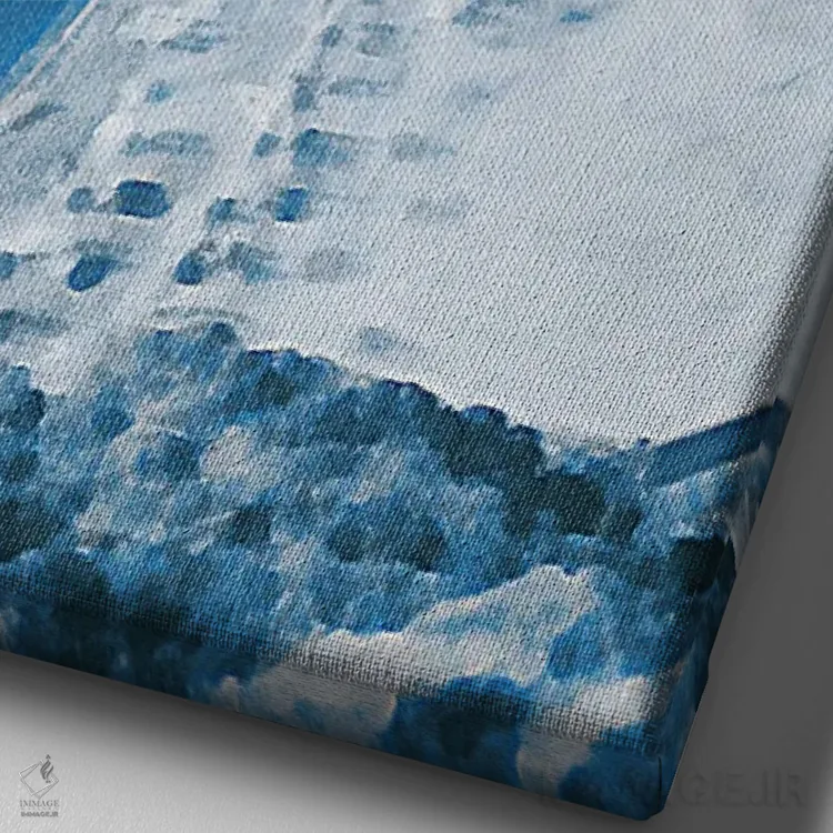 تابلو انتزاعی ساحل اثر دنیس براون - نمای نزدیک بافت بوم