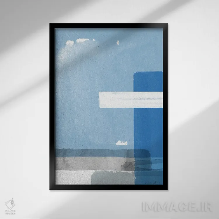 تابلو انتزاعی سفر اثر دنیس براون - نمای قابدار مشکی