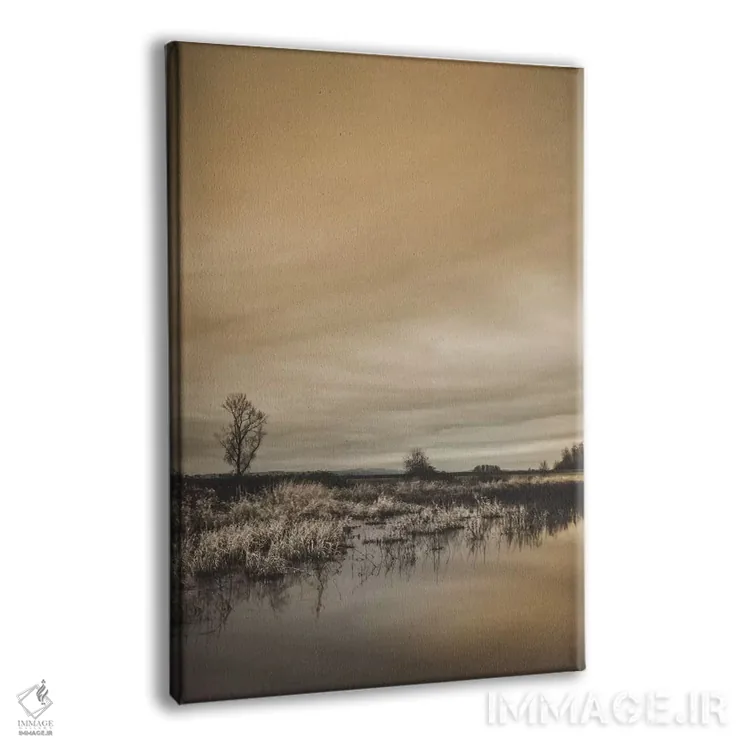 تابلو دکوراتیو درخت کنار برکه اثر دان شوارتز - نمای پرسپکتیو محصول