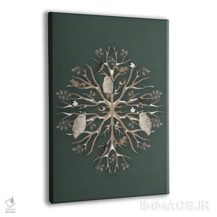 تابلو دکوراتیو کریسمس جنگلی اثر دارلین سیل - نمای پرسپکتیو محصول