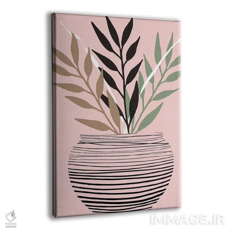 تابلو مینیمال نخل سیمی یک اثر دنیلا سانتیاگو - نمای پرسپکتیو محصول