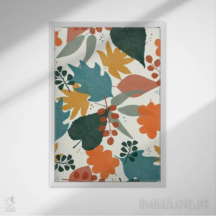 تابلو دکوراتیو حس وحال های پاییزی روزمره اثر دارلین سیل - نمای قابدار سفید