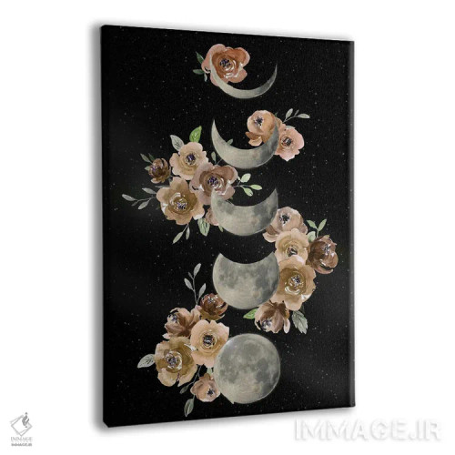 تابلو دکوراتیو مراحل ماه به سبک بوهمی اثر دنیلا سانتیاگو - نمای پرسپکتیو محصول