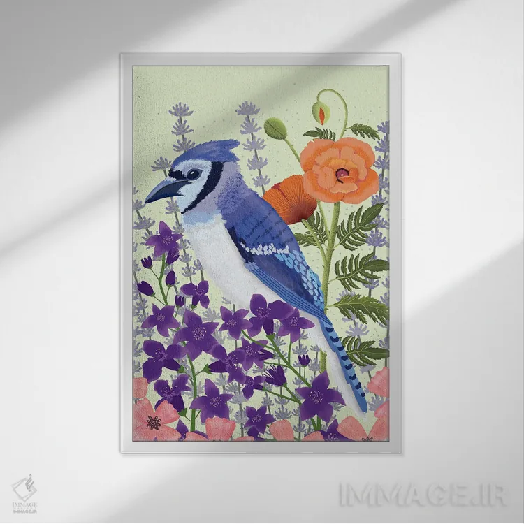 تابلو دکوراتیو جنگل جادویی اثر دارلین سیل - نمای قابدار سفید