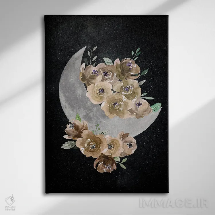 تابلو دکوراتیو ماه بوهمی اثر دنیلا سانتیاگو - نمای روبهرو روی دیوار