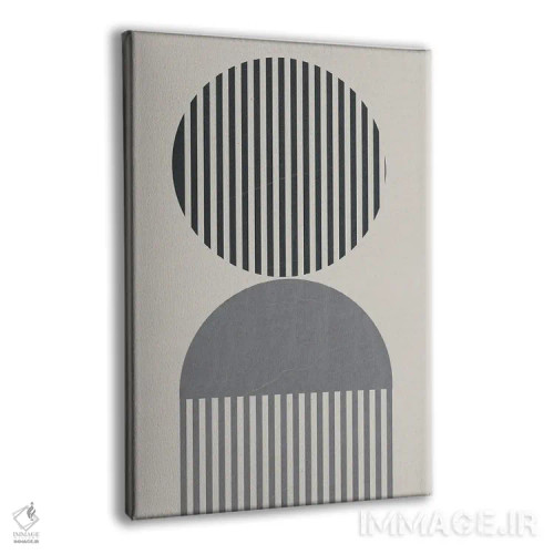 تابلو مینیمال نوارهای عمودی یک اثر دنیلا سانتیاگو - نمای پرسپکتیو محصول