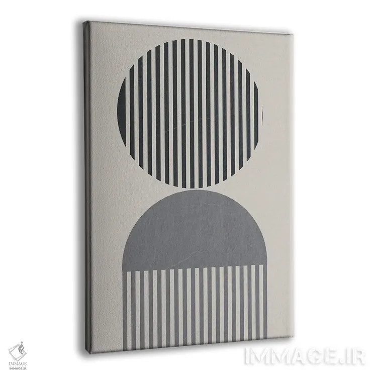 تابلو مینیمال نوارهای عمودی یک اثر دنیلا سانتیاگو - نمای پرسپکتیو محصول