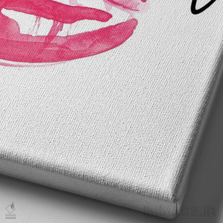 تابلو مینیمال آرایش هنر من است اثر دنیلا سانتیاگو - نمای نزدیک بافت بوم