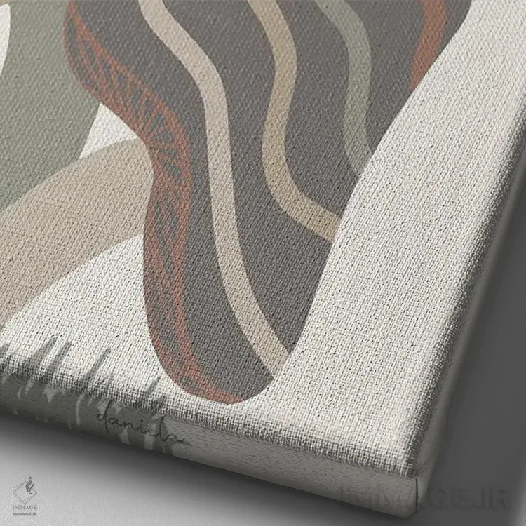 تابلو مینیمال حیرت کن در هنگام سرگردانی اثر دنیلا سانتیاگو - نمای نزدیک بافت بوم